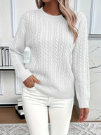 Women’s Classic Cable Knit Mock Neck Sweater