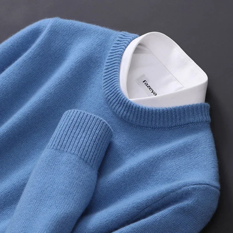Men's Mock Neck Soft Knit Pullover Sweater