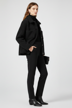 Women's Textured Teddy Shacket with Patch Pockets