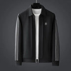 Men's Full-Zip Collared Tracksuit with Side Stripe Detail