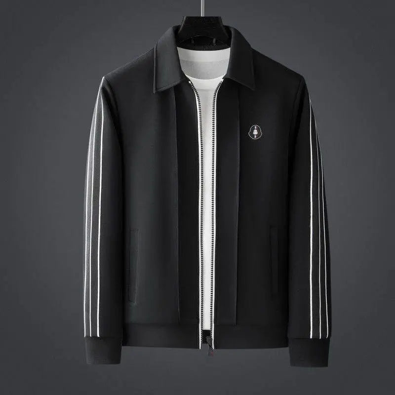 Men's Full-Zip Collared Tracksuit with Side Stripe Detail