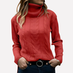 Women’s Cable Knit Turtleneck Sweater