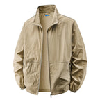 Men’s Lightweight Crinkle Texture Zip-Up Jacket