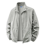Men’s Lightweight Crinkle Texture Zip-Up Jacket
