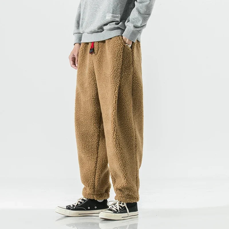 Men's Sherpa Fleece Drawstring Jogger Pants