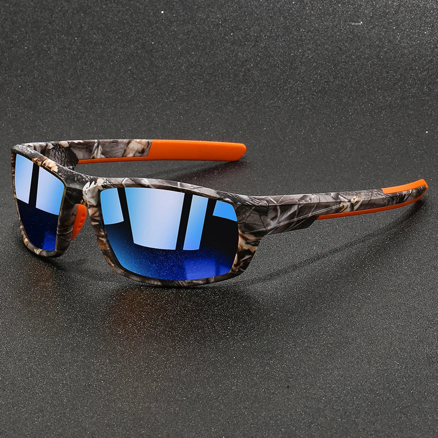 Men's Camo Sport Mirrored Lens Sunglasses