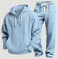 Men's Waffle Knit Quarter-Zip Hoodie Set