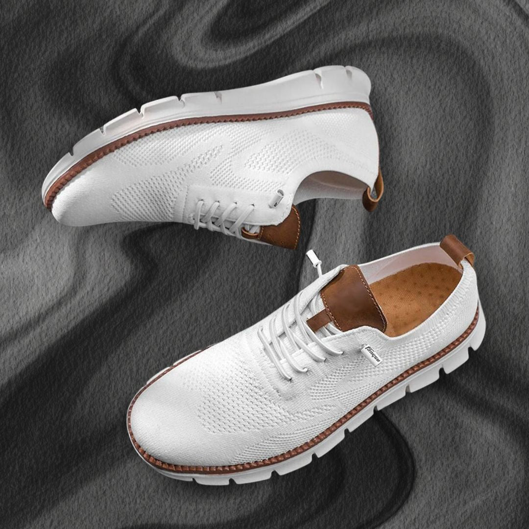 Men's Breathable Knit Lace-Up Oxford Sneakers