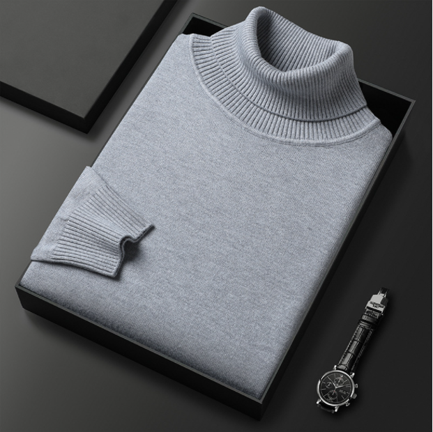 Men’s Slim Fit Fine Knit Turtleneck Sweater