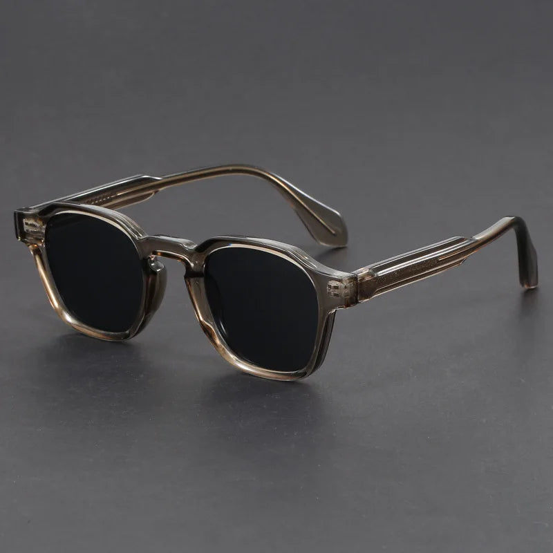 Women's Square Acetate Frame Retro Sunglasses