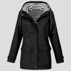 Women's Hooded Zip-Up Waterproof Rain Jacket