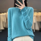 Women's Mock Neck Soft Knit Pullover Sweater