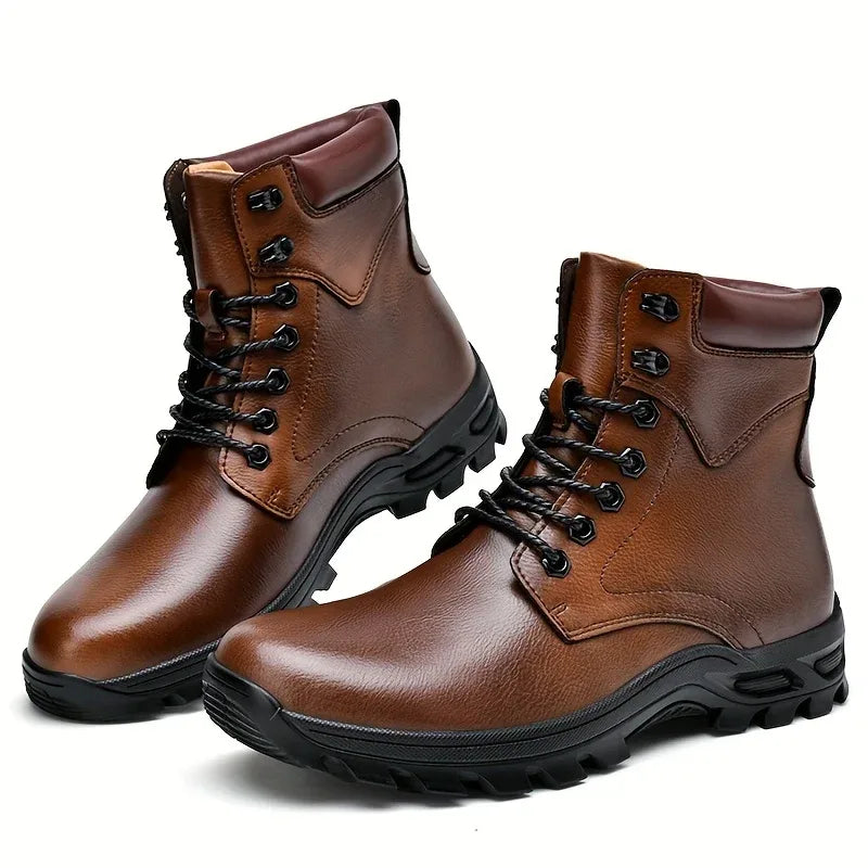 Men’s Lace-Up High-Top Combat Boots