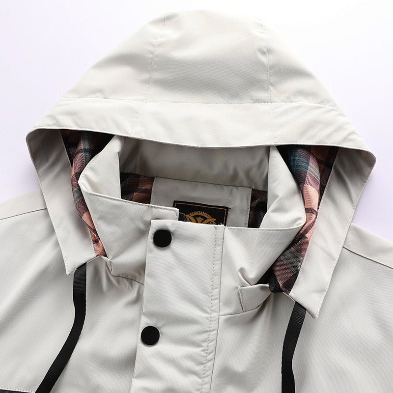 Men's Multi-Pocket Utility Windbreaker Jacket