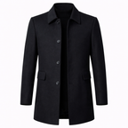 Men's Single-Breasted Tailored Overcoat