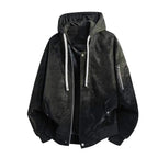 Men’s Vintage Washed Hooded Bomber Jacket