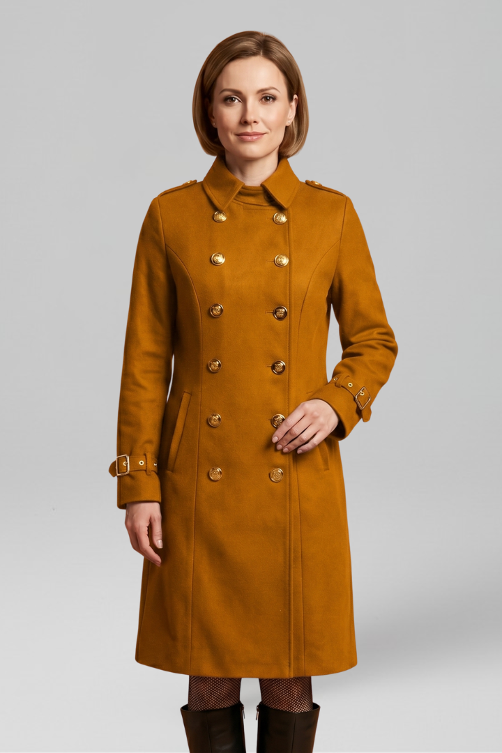 Women's Double-Breasted Buckle Cuff Trench Coat