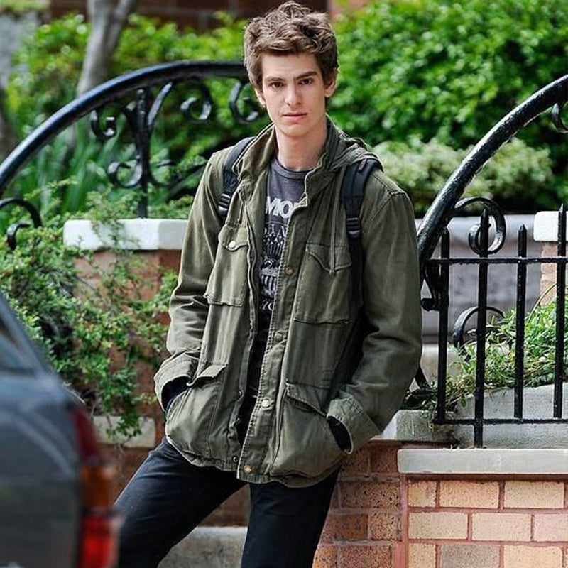 Men's Utility Field Jacket with Drawstring Waist