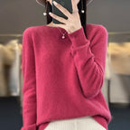 Women's Mock Neck Soft Knit Pullover Sweater