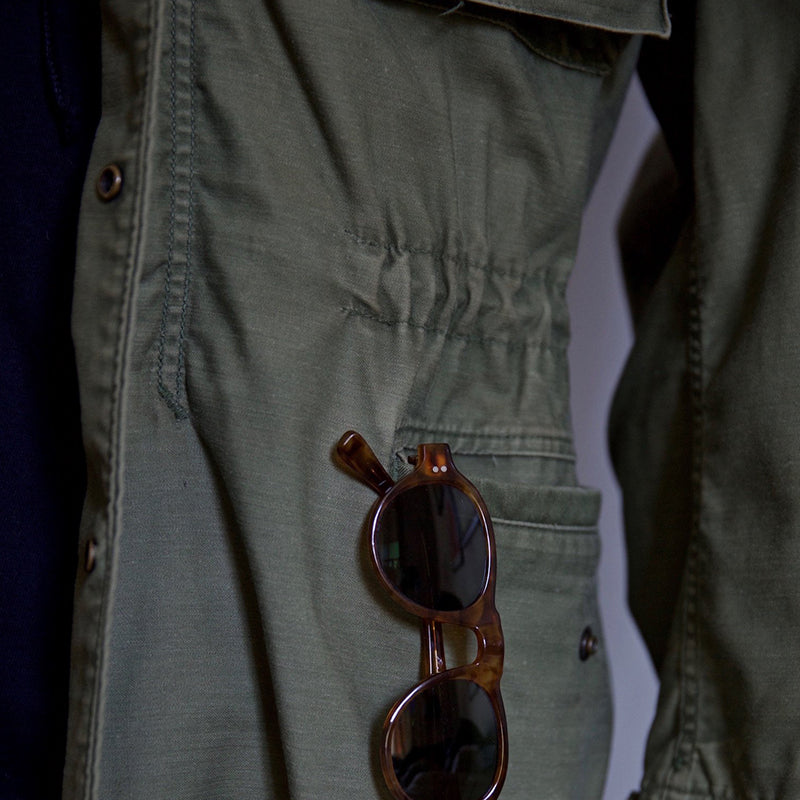 Men's Utility Field Jacket with Drawstring Waist