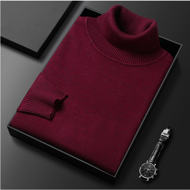 Men’s Slim Fit Fine Knit Turtleneck Sweater
