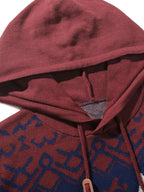 Men’s Reindeer Jacquard Knit Hooded Christmas Sweater