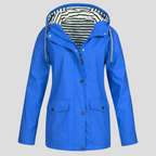 Women's Hooded Zip-Up Waterproof Rain Jacket
