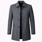 Men's Single-Breasted Tailored Overcoat