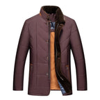 Men's Fur Collar Quilted Padded Winter Jacket