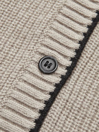 Women’s Ribbed Knit Scarf Neck Cardigan