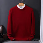 Men's Mock Neck Soft Knit Pullover Sweater
