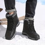 Women's Fur Lined Lace-Up Outdoor Snow Boots
