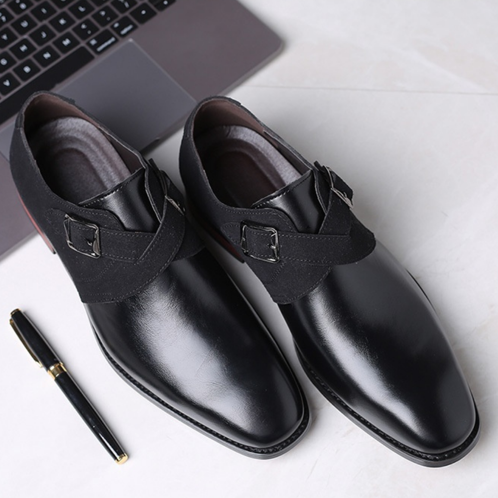 Men's Two-Tone Monk Strap Formal Dress Shoes