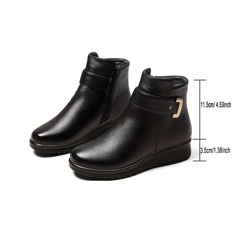 Women's Buckle Strap Ankle Boots