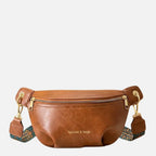 Women's Curved Crossbody Sling Bag with Woven Strap