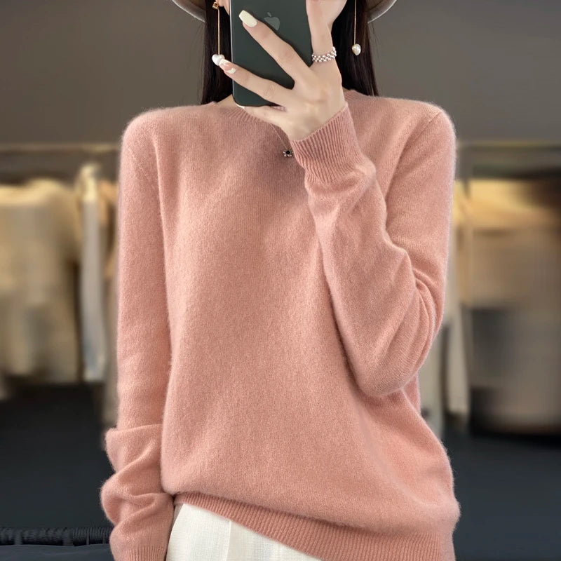 Women's Mock Neck Soft Knit Pullover Sweater