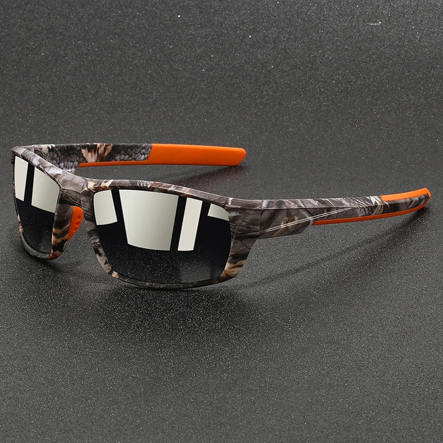 Men's Camo Sport Mirrored Lens Sunglasses