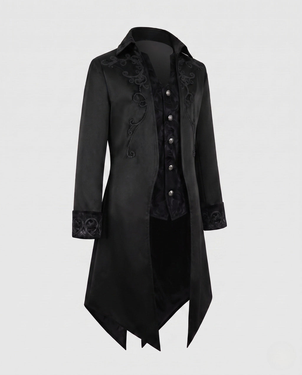 Women’s Gothic Embroidered Tailcoat with Brocade Waistcoat Front
