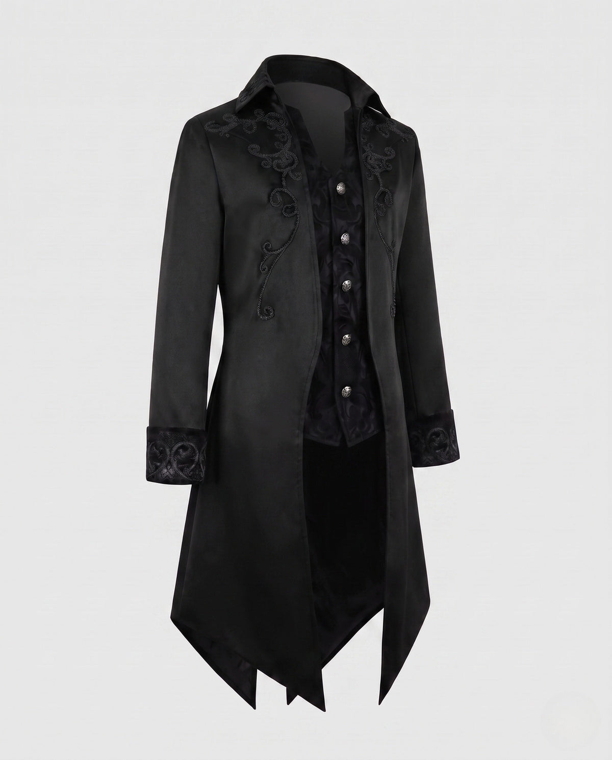 Women’s Gothic Embroidered Tailcoat with Brocade Waistcoat Front