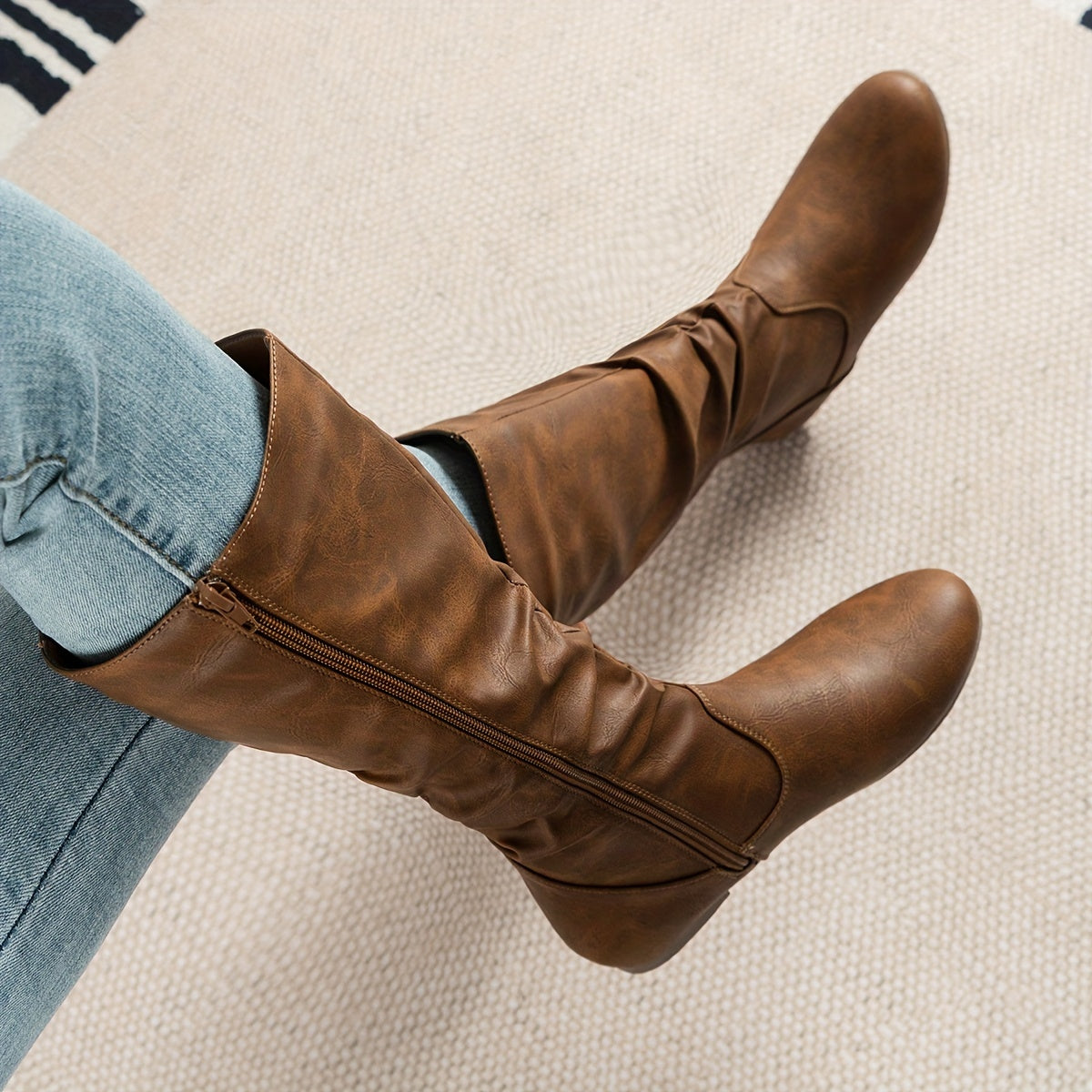 Women's Slouchy Knee High Flat Boots