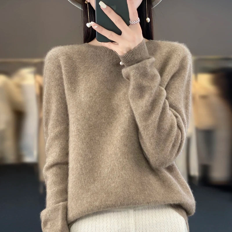 Women's Mock Neck Soft Knit Pullover Sweater
