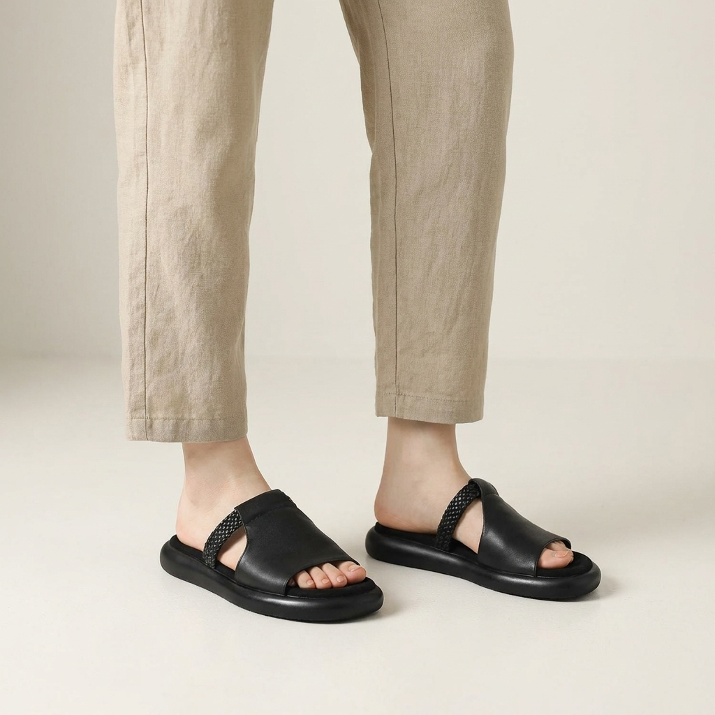 Women's Woven Strap Slide Sandals