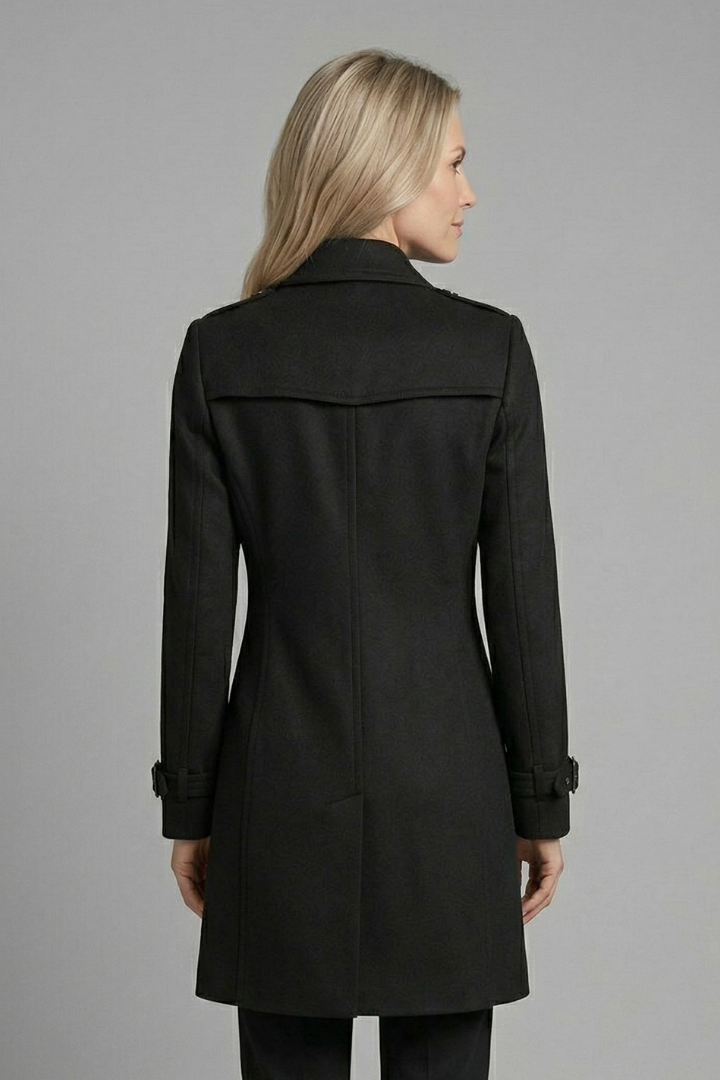 Women's Double-Breasted Buckle Cuff Trench Coat
