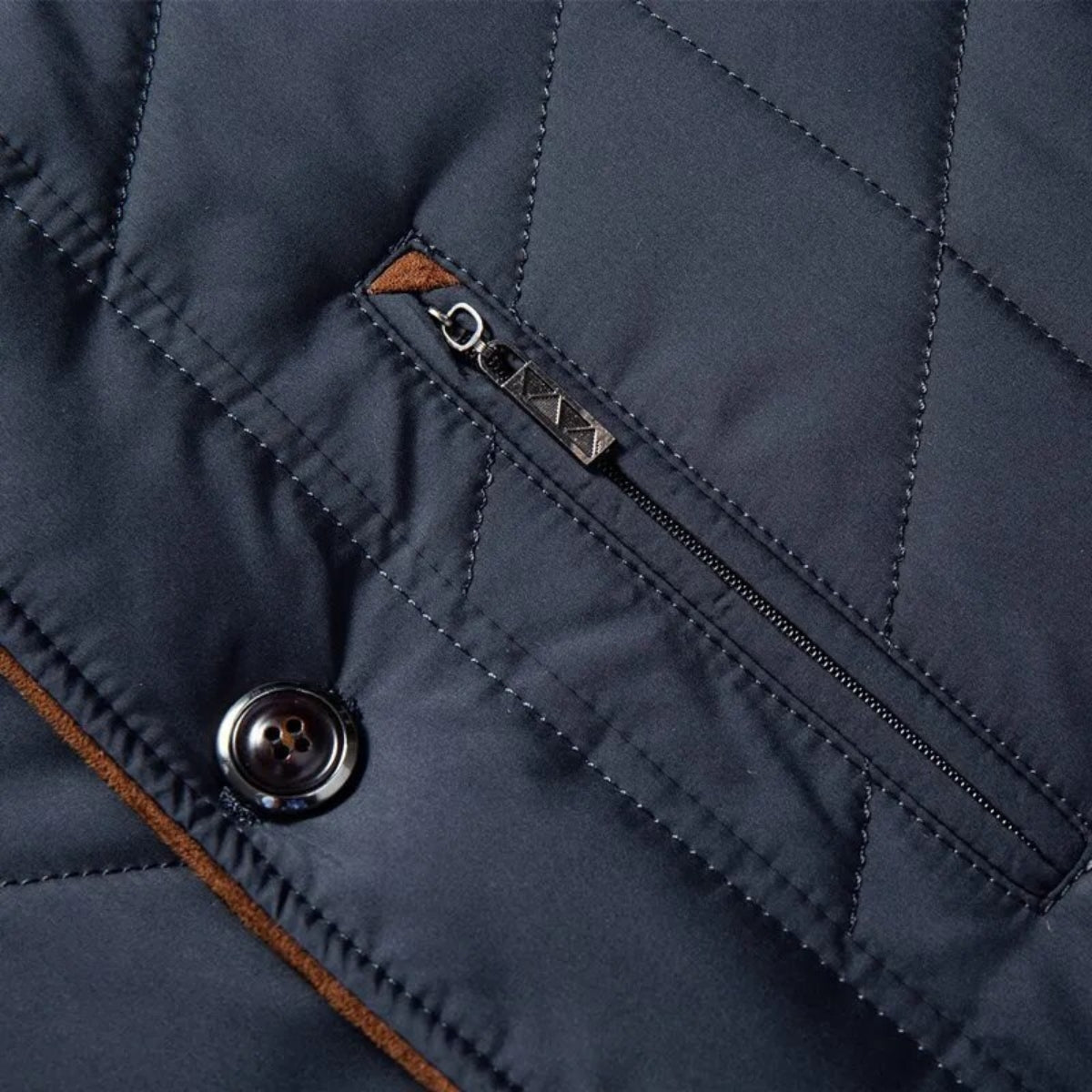Men's Fur Collar Quilted Padded Winter Jacket