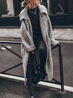 Women's Chunky Knit Longline Open-Front Cardigan