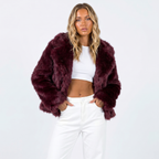 Women's Cropped Faux Fur Jacket