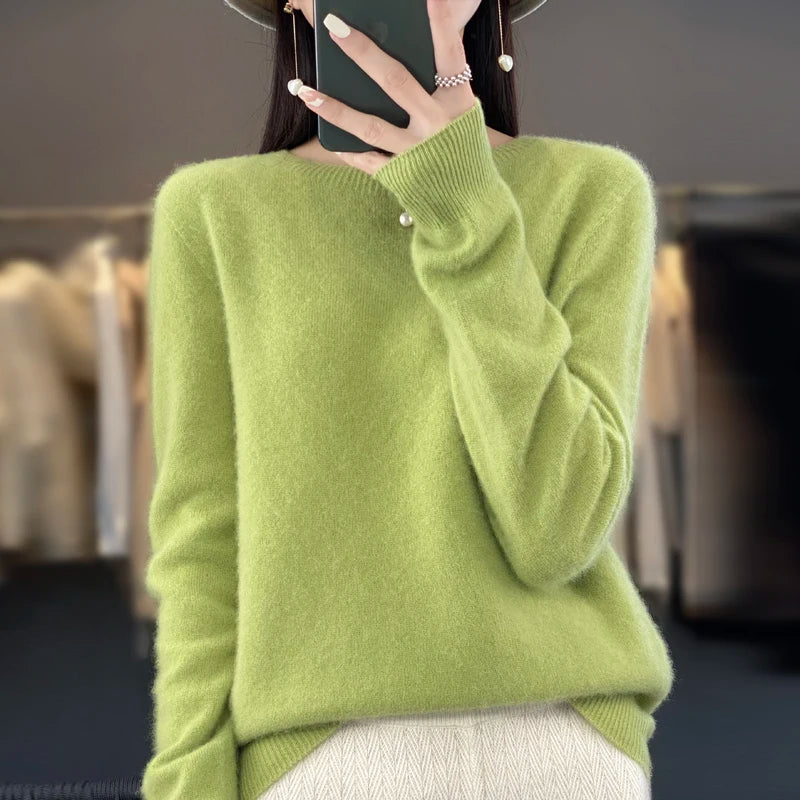 Women's Mock Neck Soft Knit Pullover Sweater
