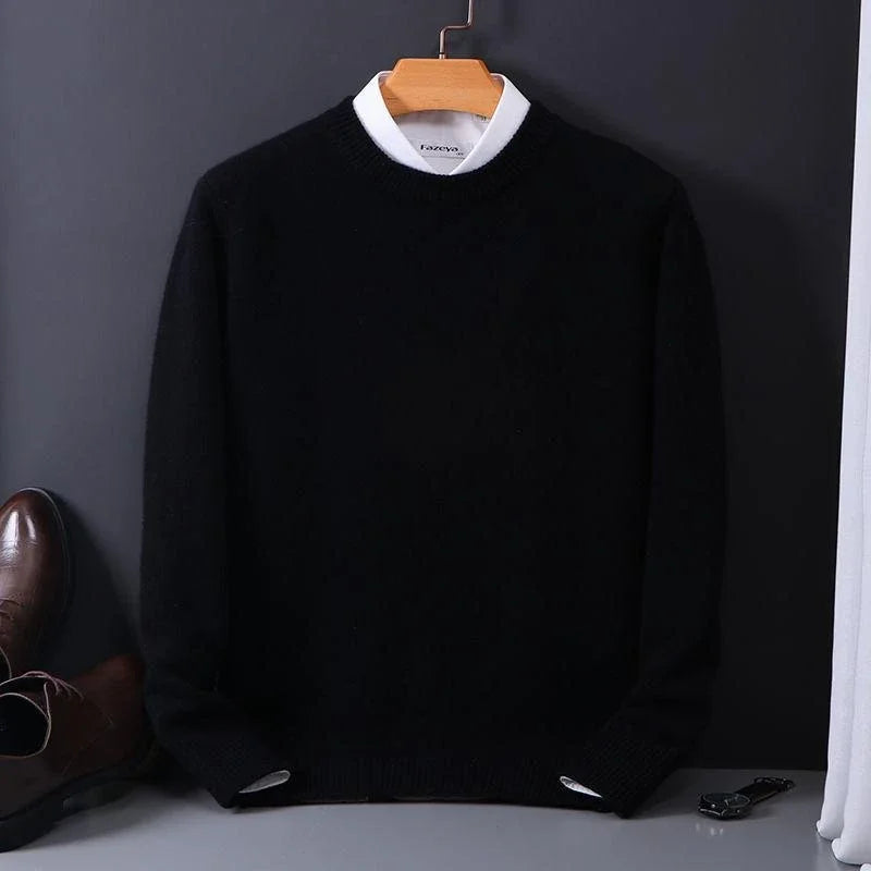Men's Mock Neck Soft Knit Pullover Sweater