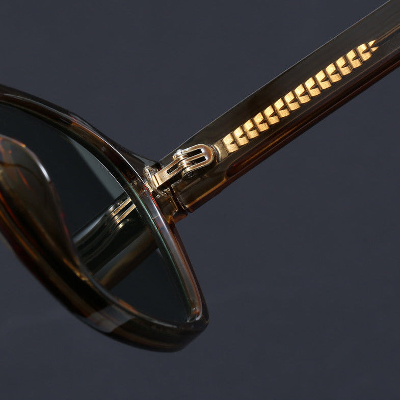 Women's Square Acetate Frame Retro Sunglasses