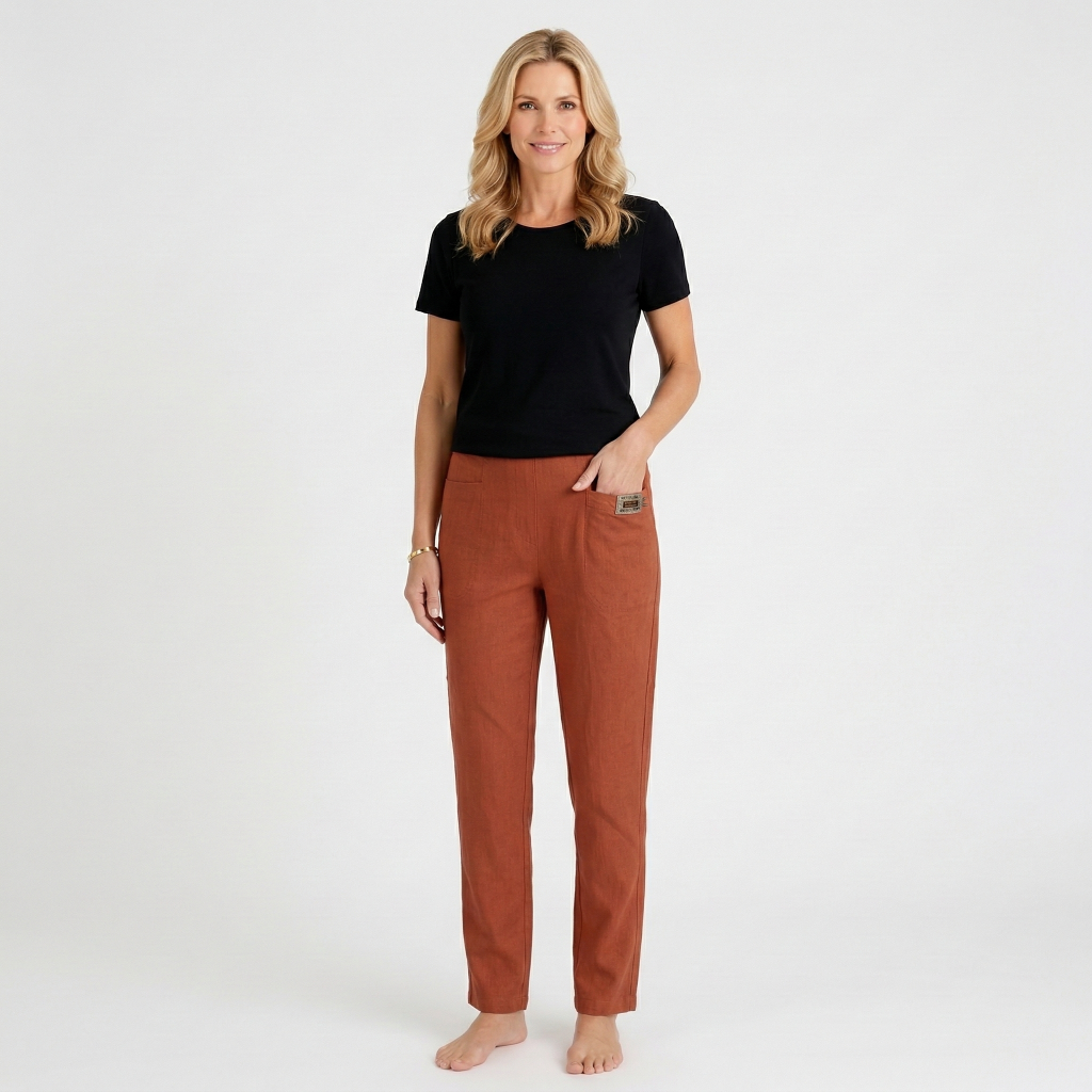 Women’s High Waisted Slim Fit Trousers – Straight Leg Office Pants